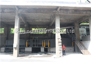 Aluminum dross cooler, preliminary screening machine, ball mill, and final screening machine